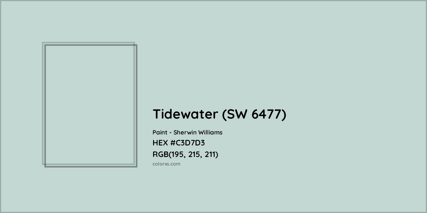 HEX #C3D7D3 Tidewater (SW 6477) Paint Sherwin Williams - Color Code
