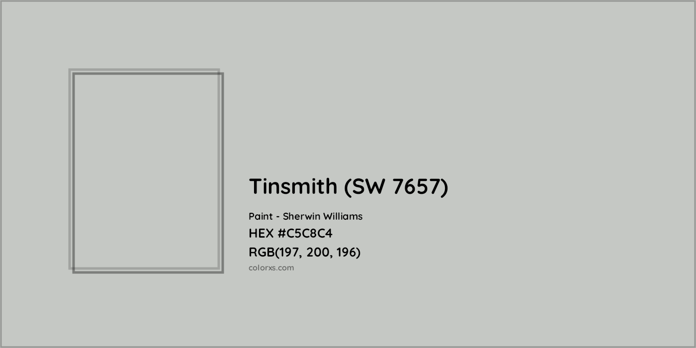 HEX #C5C8C4 Tinsmith (SW 7657) Paint Sherwin Williams - Color Code