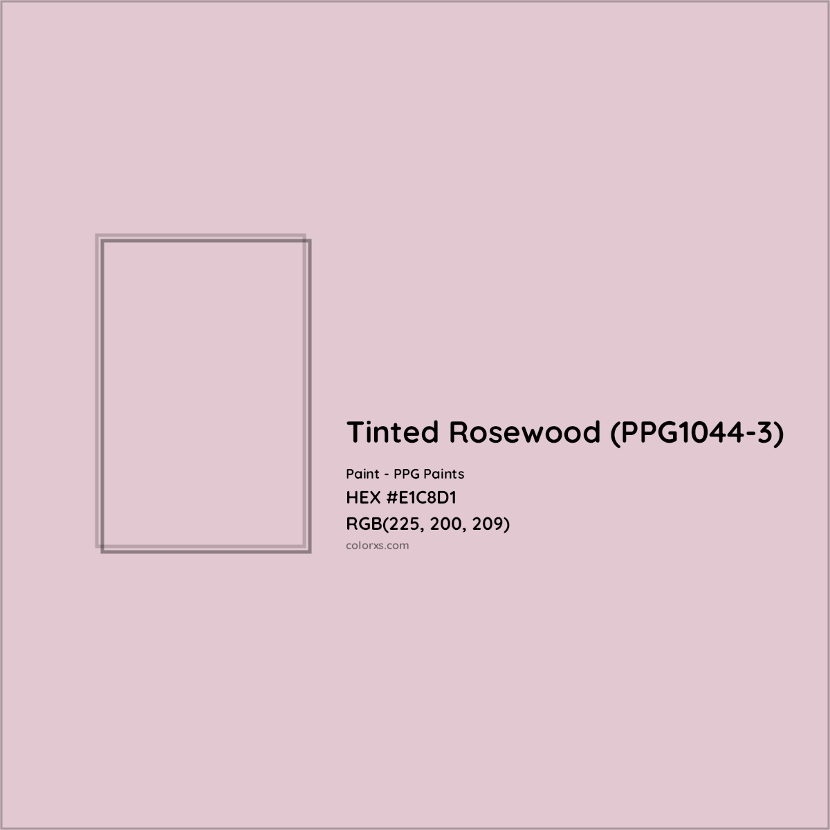 HEX #E1C8D1 Tinted Rosewood (PPG1044-3) Paint PPG Paints - Color Code