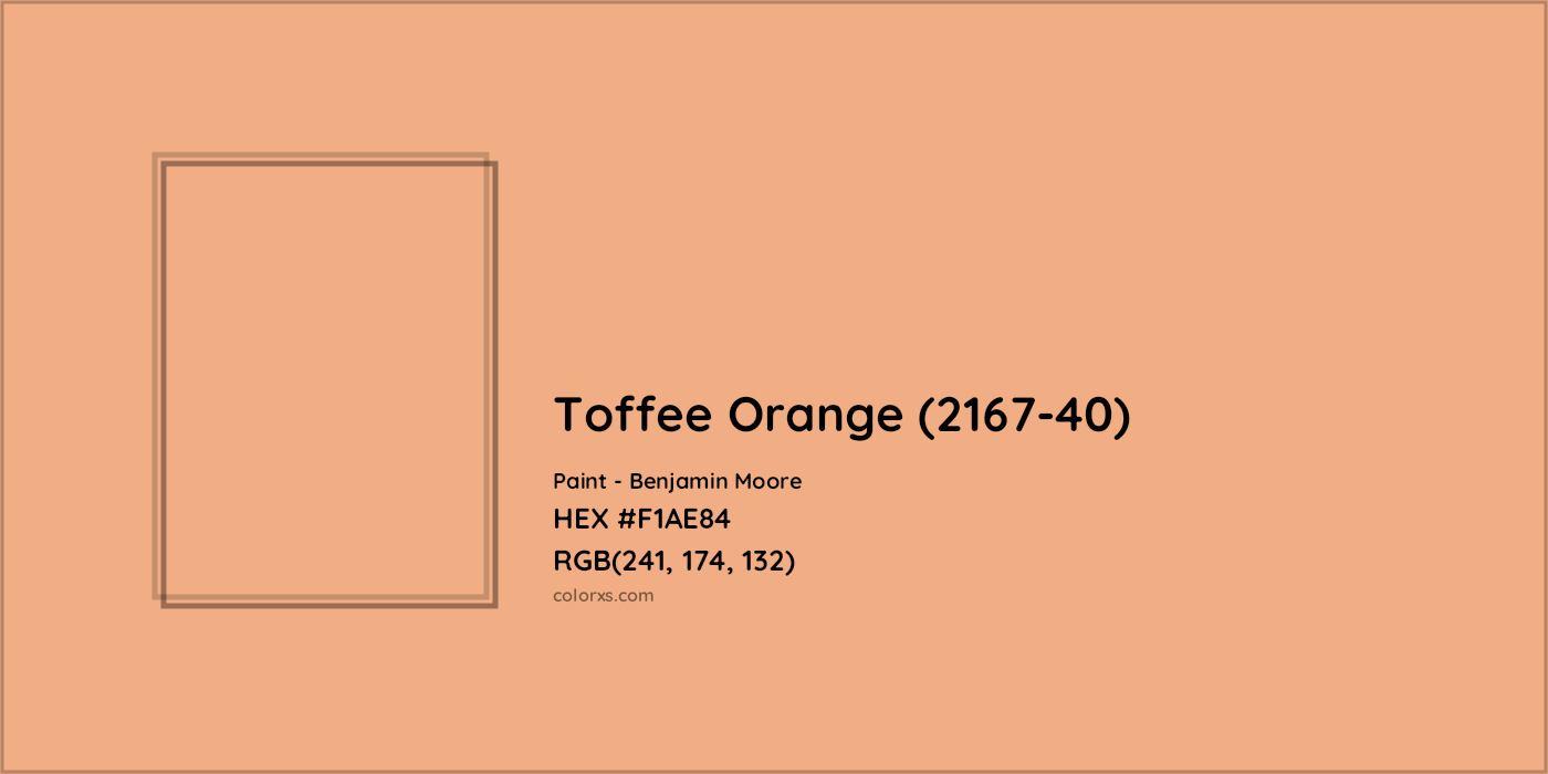 HEX #F1AE84 Toffee Orange (2167-40) Paint Benjamin Moore - Color Code