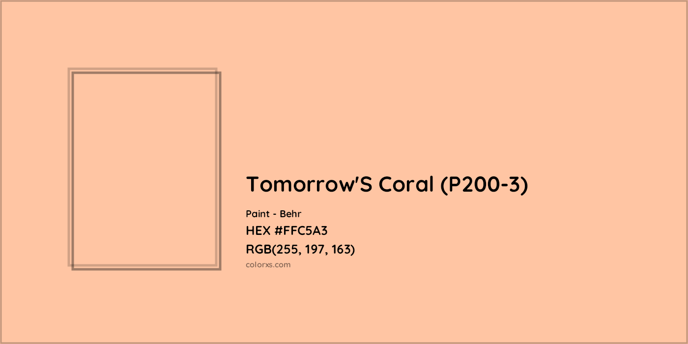 HEX #FFC5A3 Tomorrow'S Coral (P200-3) Paint Behr - Color Code