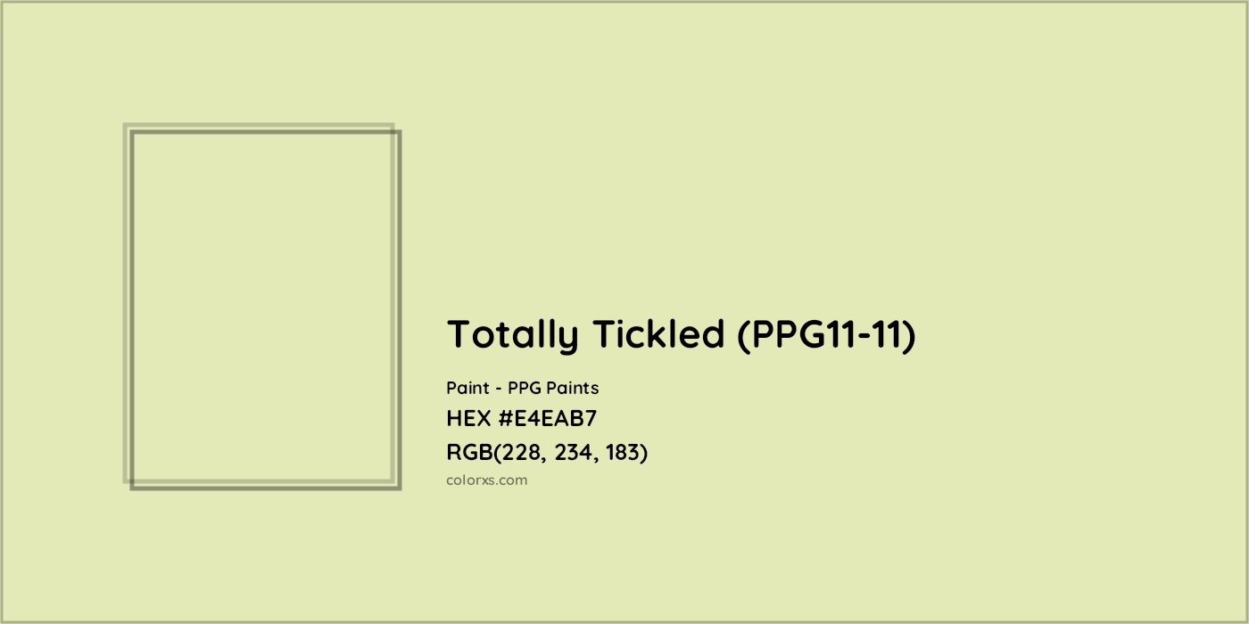 HEX #E4EAB7 Totally Tickled (PPG11-11) Paint PPG Paints - Color Code