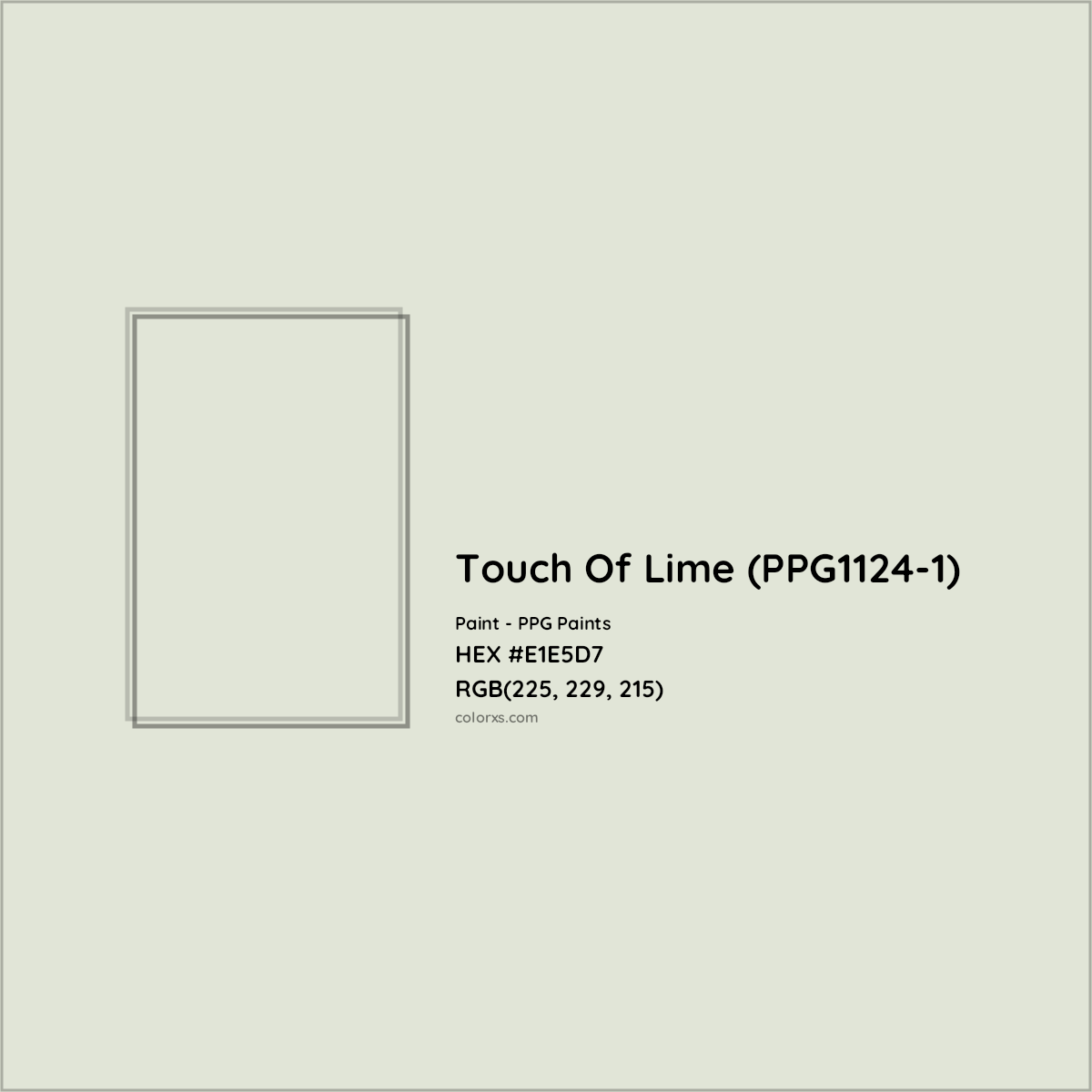HEX #E1E5D7 Touch Of Lime (PPG1124-1) Paint PPG Paints - Color Code