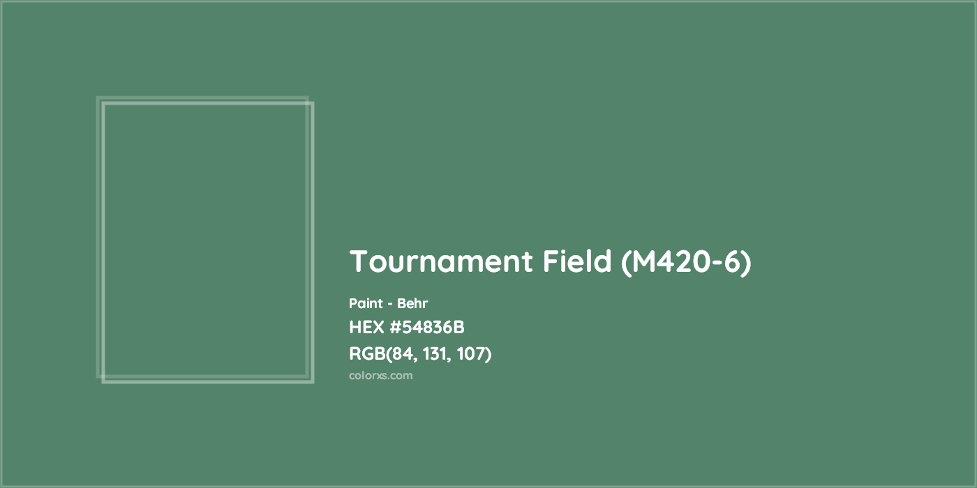 HEX #54836B Tournament Field (M420-6) Paint Behr - Color Code