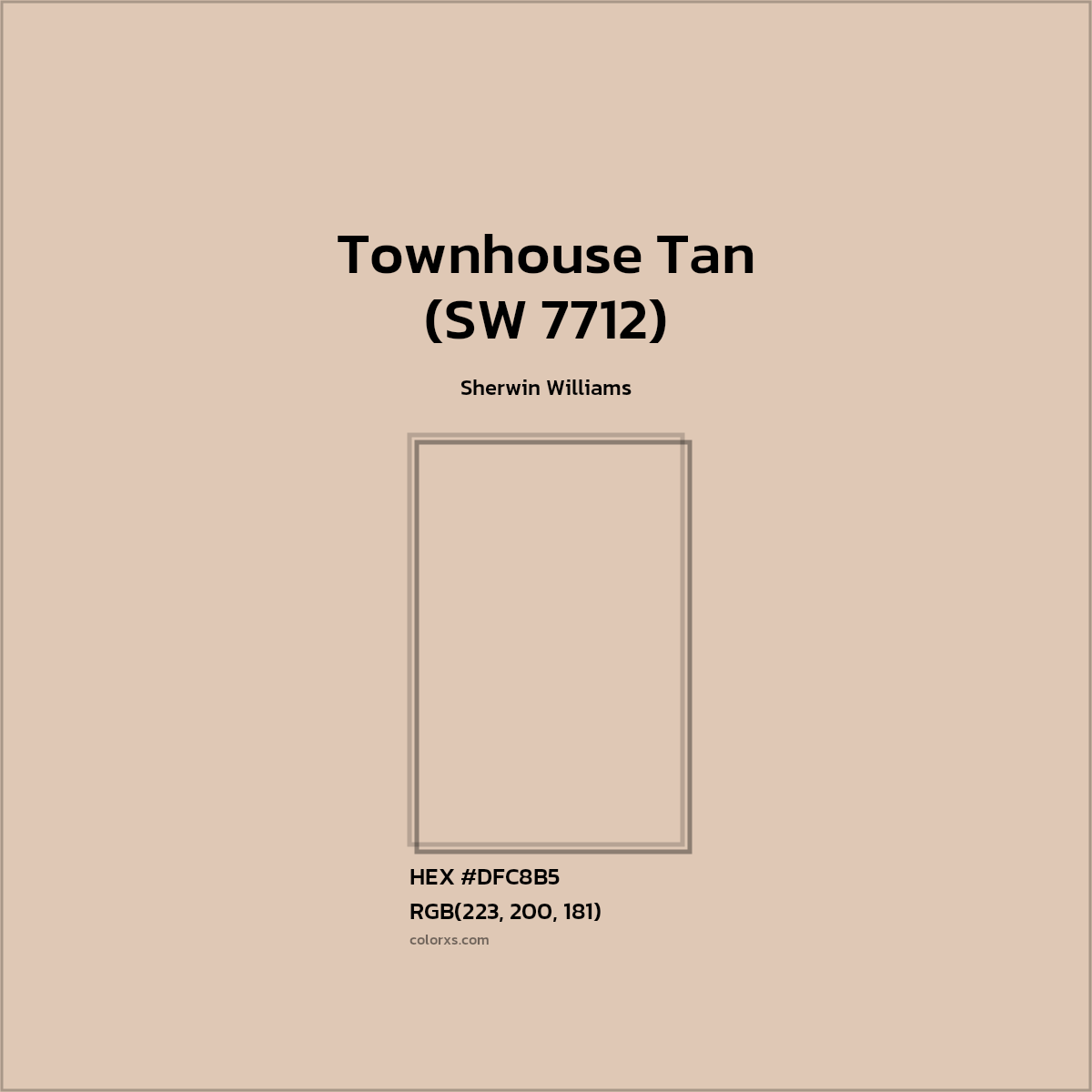 HEX #DFC8B5 Townhouse Tan (SW 7712) Paint Sherwin Williams - Color Code