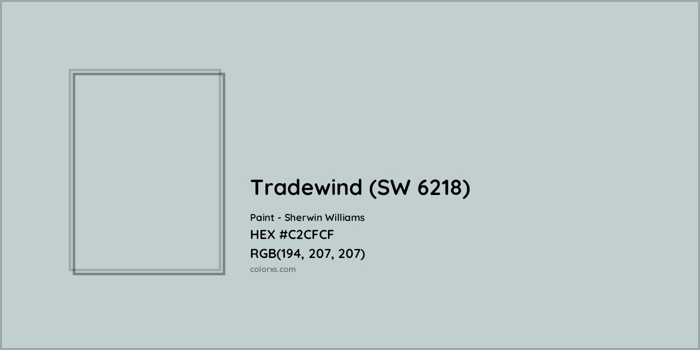 HEX #C2CFCF Tradewind (SW 6218) Paint Sherwin Williams - Color Code