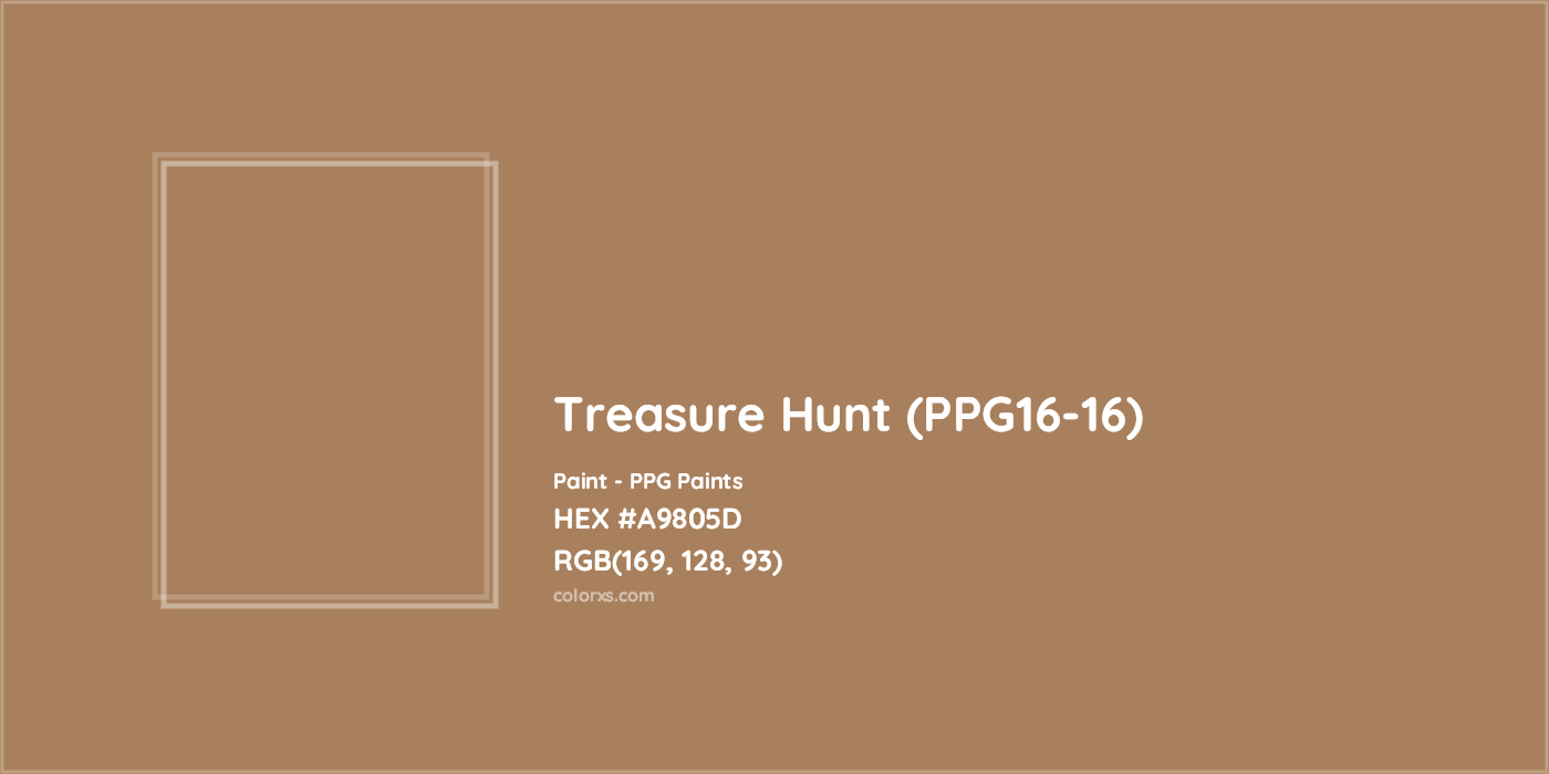 HEX #A9805D Treasure Hunt (PPG16-16) Paint PPG Paints - Color Code
