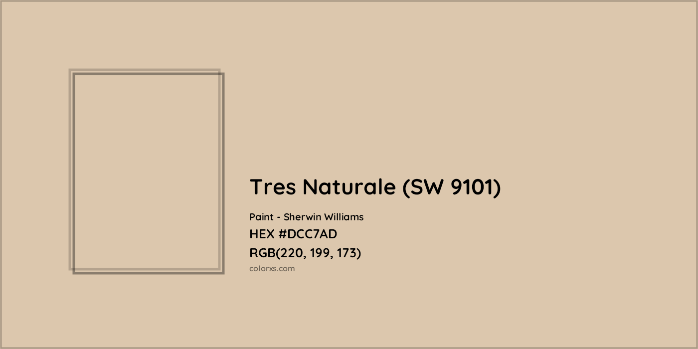 HEX #DCC7AD Tres Naturale (SW 9101) Paint Sherwin Williams - Color Code