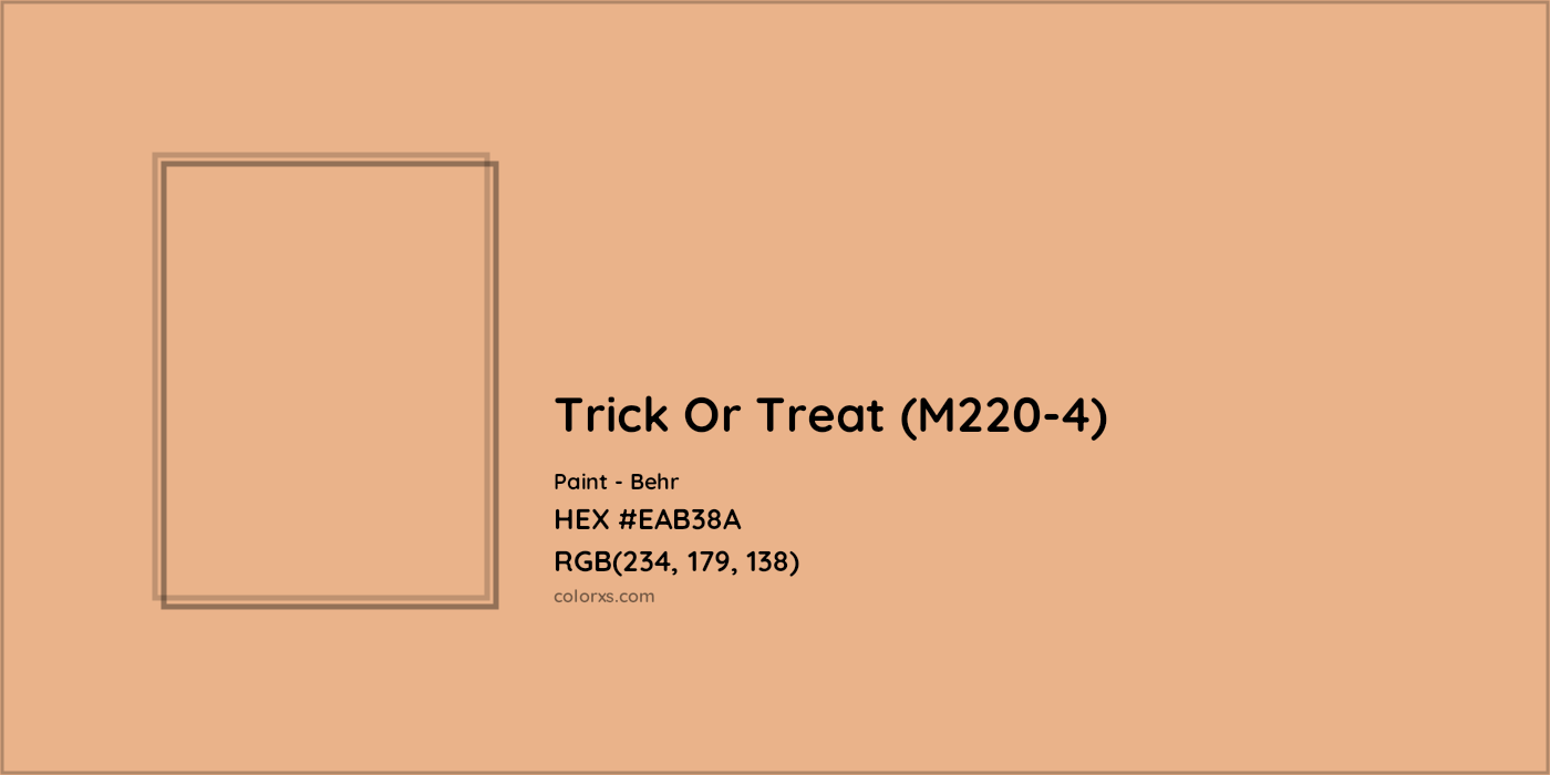 HEX #EAB38A Trick Or Treat (M220-4) Paint Behr - Color Code