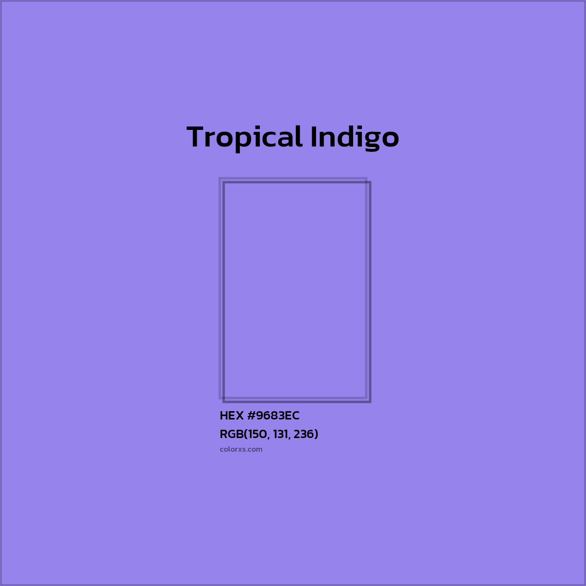 HEX #9683EC Tropical Indigo Color - Color Code