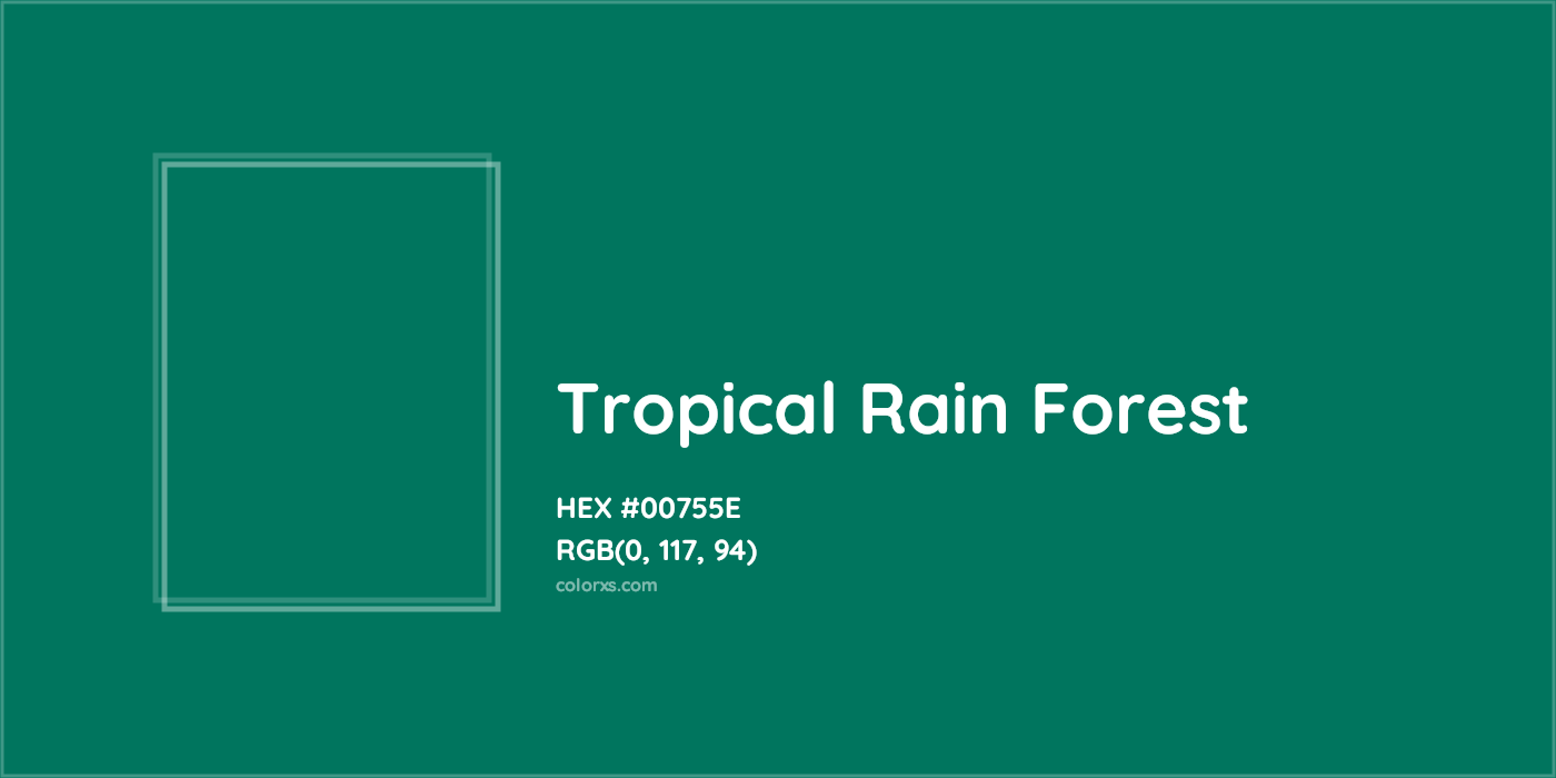 HEX #00755E Tropical Rain Forest Color Crayola Crayons - Color Code