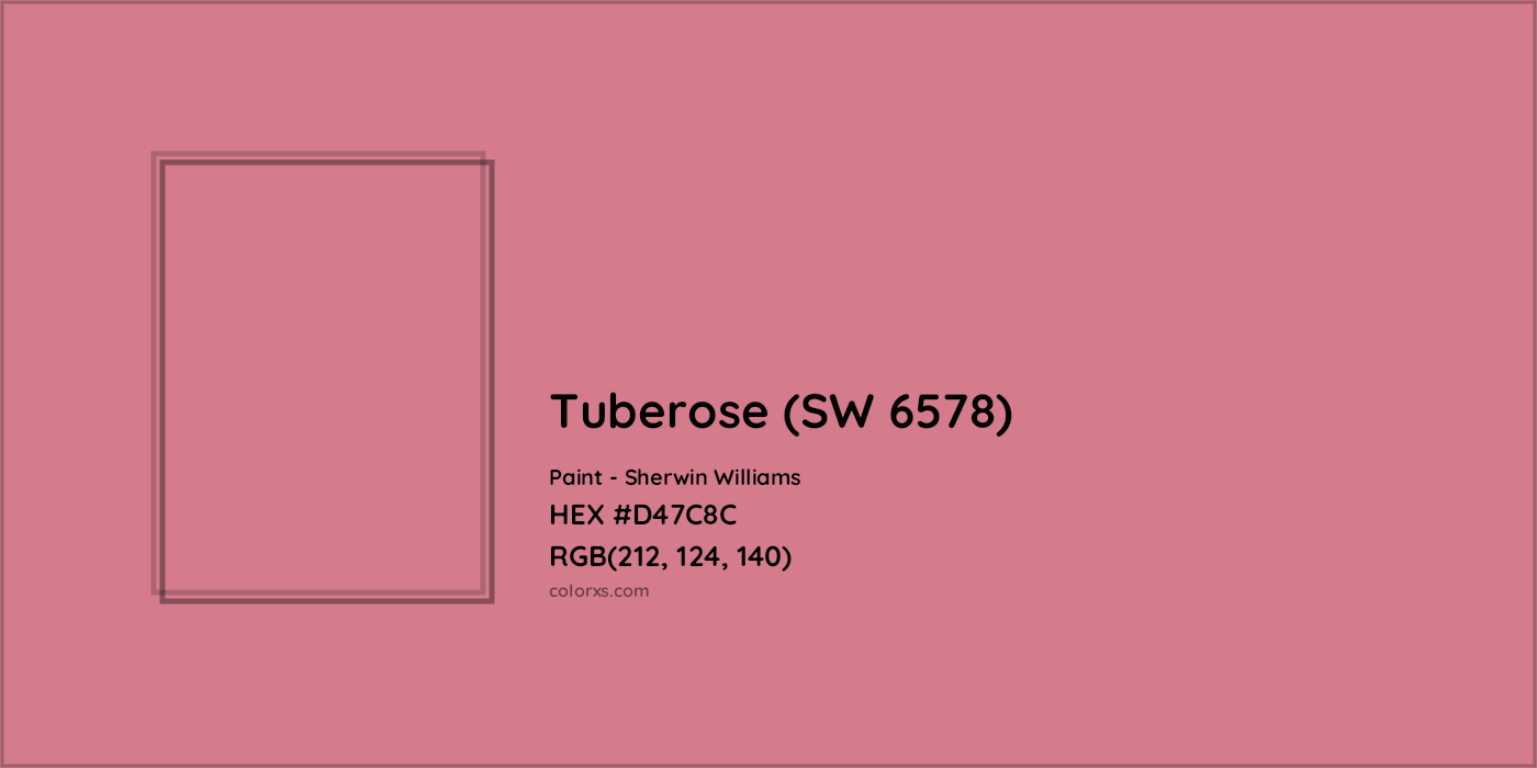 HEX #D47C8C Tuberose (SW 6578) Paint Sherwin Williams - Color Code