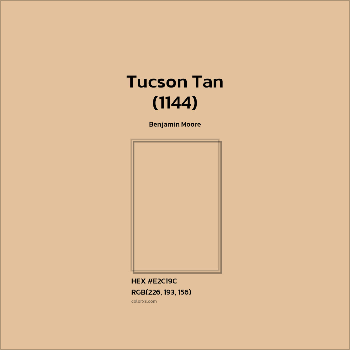 HEX #E2C19C Tucson Tan (1144) Paint Benjamin Moore - Color Code