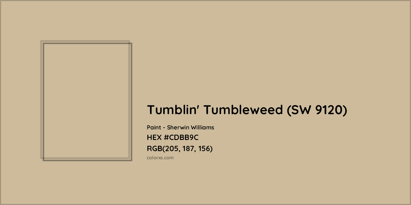 HEX #CDBB9C Tumblin' Tumbleweed (SW 9120) Paint Sherwin Williams - Color Code