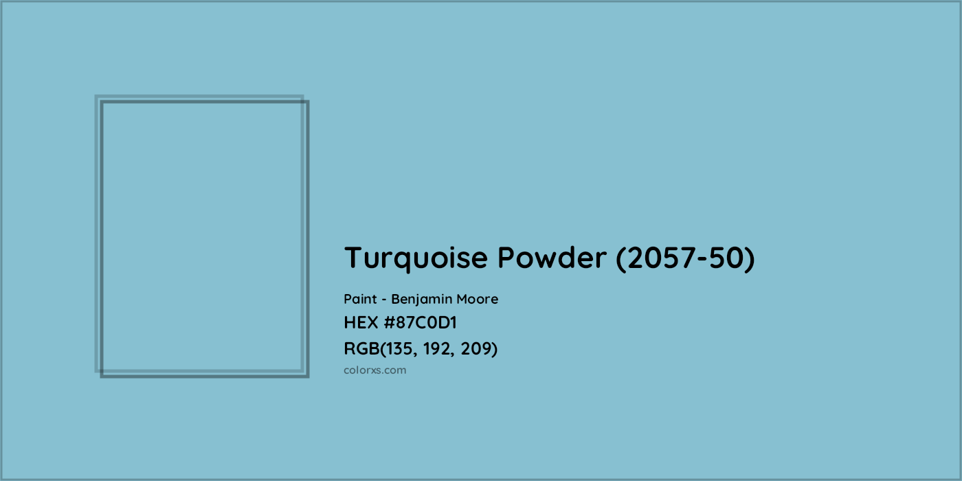 HEX #87C0D1 Turquoise Powder (2057-50) Paint Benjamin Moore - Color Code