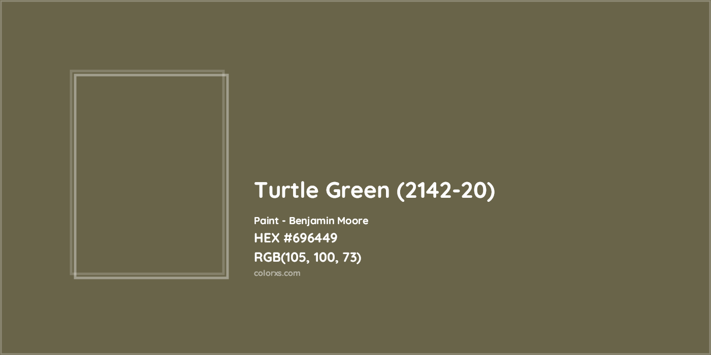 HEX #696449 Turtle Green (2142-20) Paint Benjamin Moore - Color Code