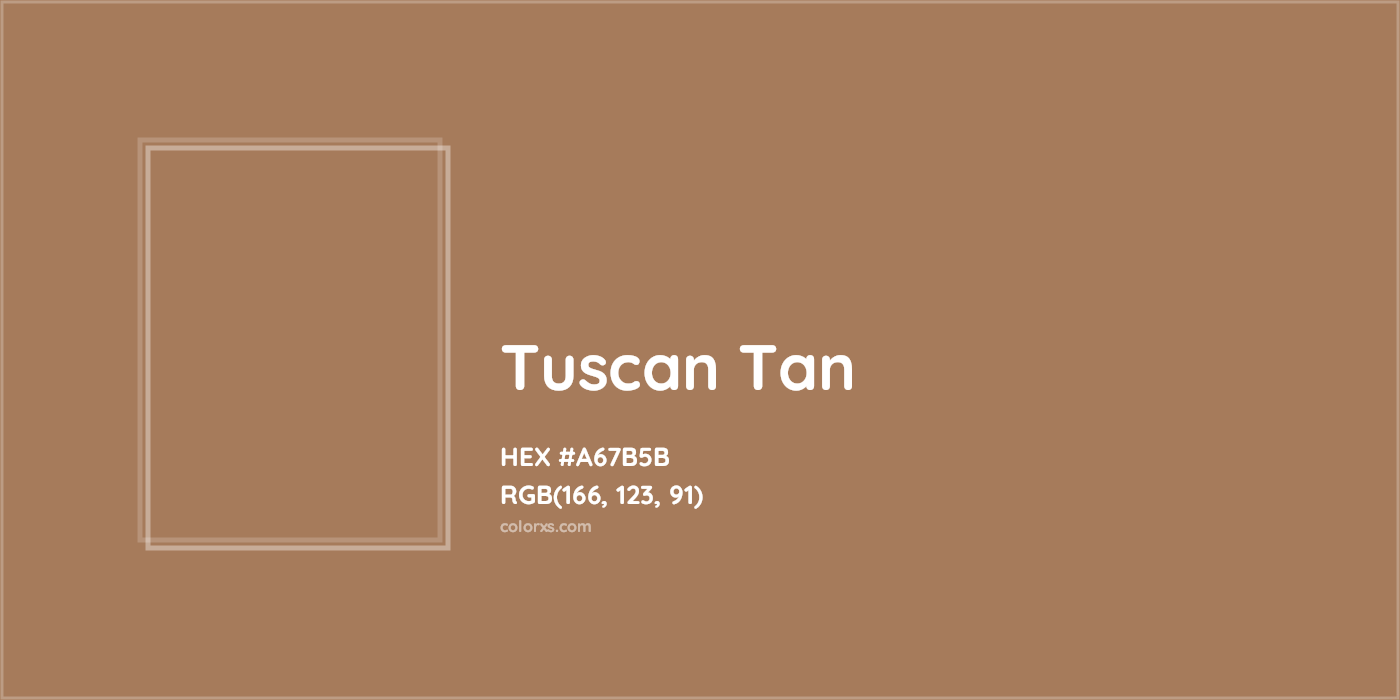 HEX #A67B5B Tuscan Tan Color - Color Code