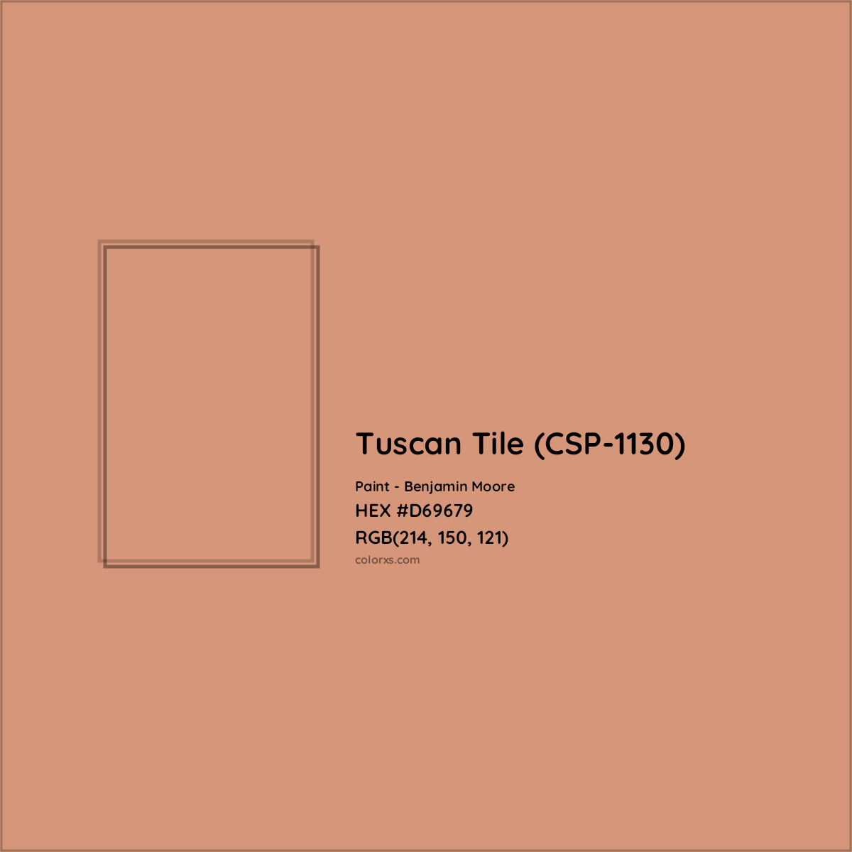 HEX #D69679 Tuscan Tile (CSP-1130) Paint Benjamin Moore - Color Code