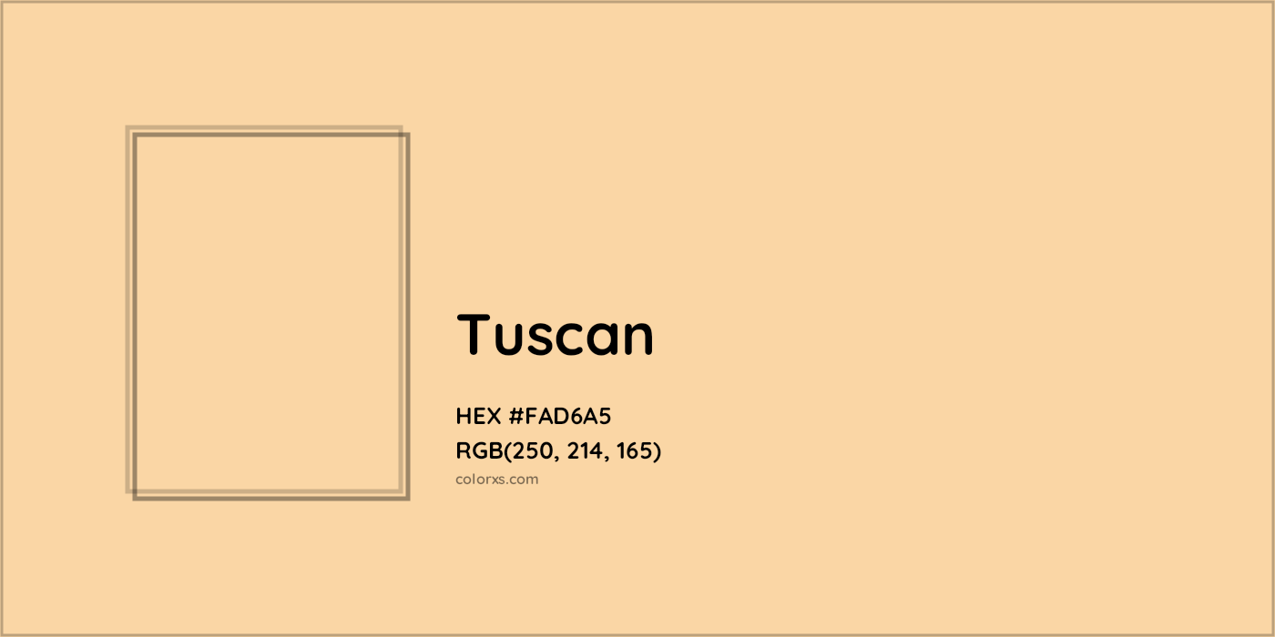 HEX #FAD6A5 Tuscan Color - Color Code