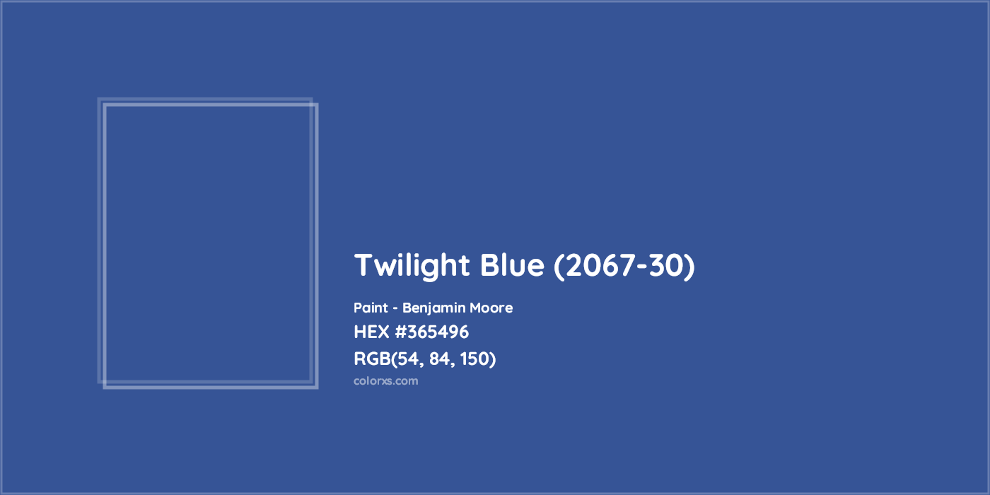 HEX #365496 Twilight Blue (2067-30) Paint Benjamin Moore - Color Code