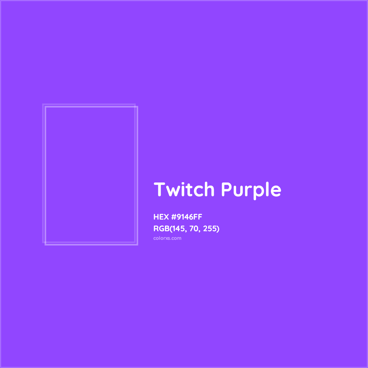 HEX #9146FF Twitch Purple Other Brand - Color Code