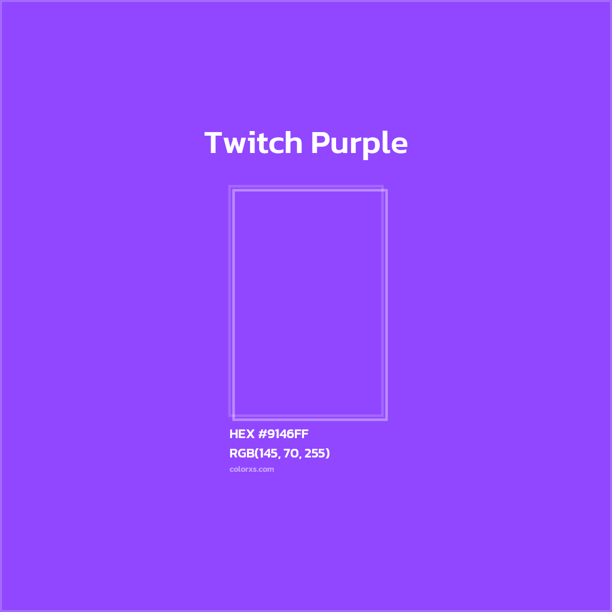 HEX #9146FF Twitch Purple Other Brand - Color Code