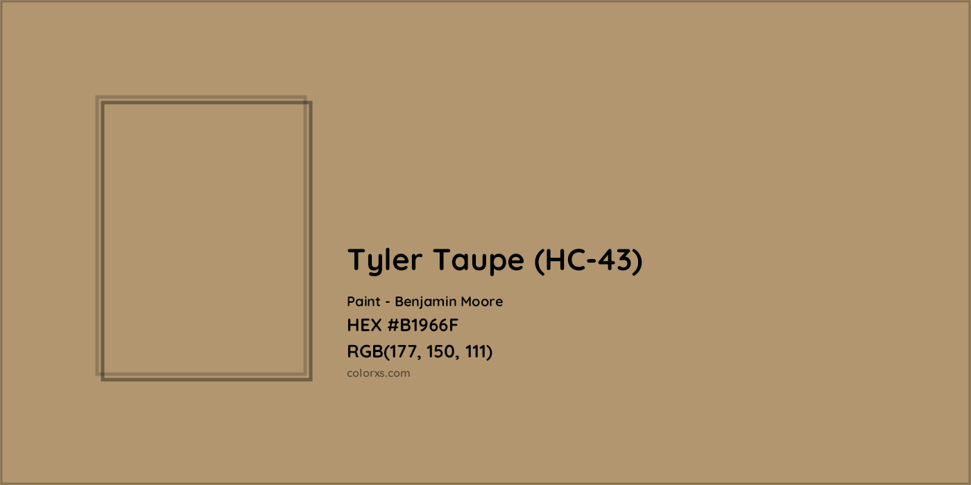 HEX #B1966F Tyler Taupe (HC-43) Paint Benjamin Moore - Color Code