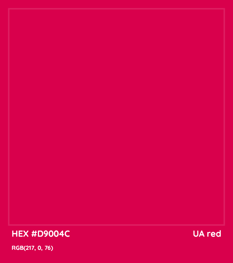 HEX #D9004C UA red Color - Color Code