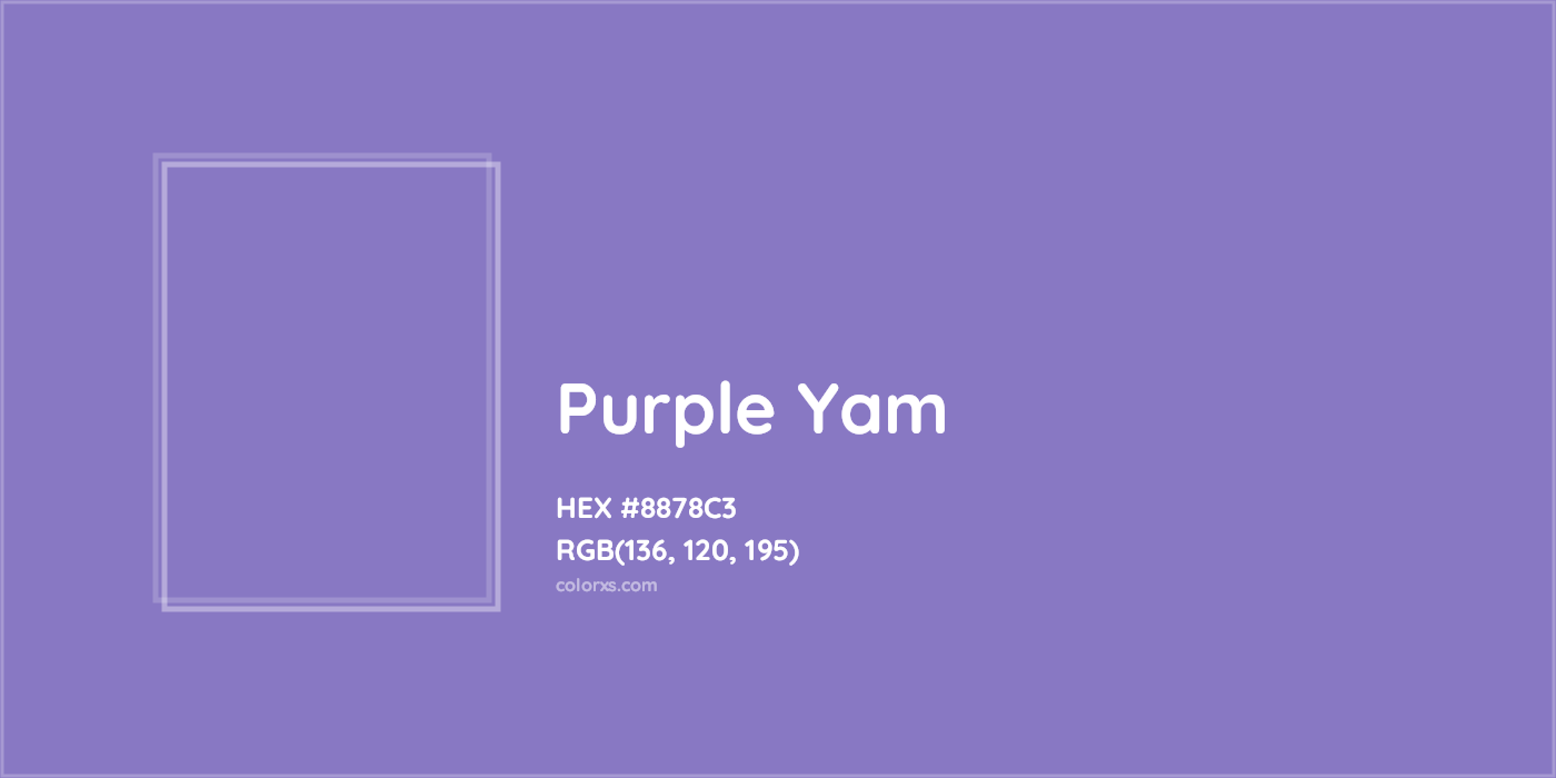HEX #8878C3 Purple Yam Color - Color Code