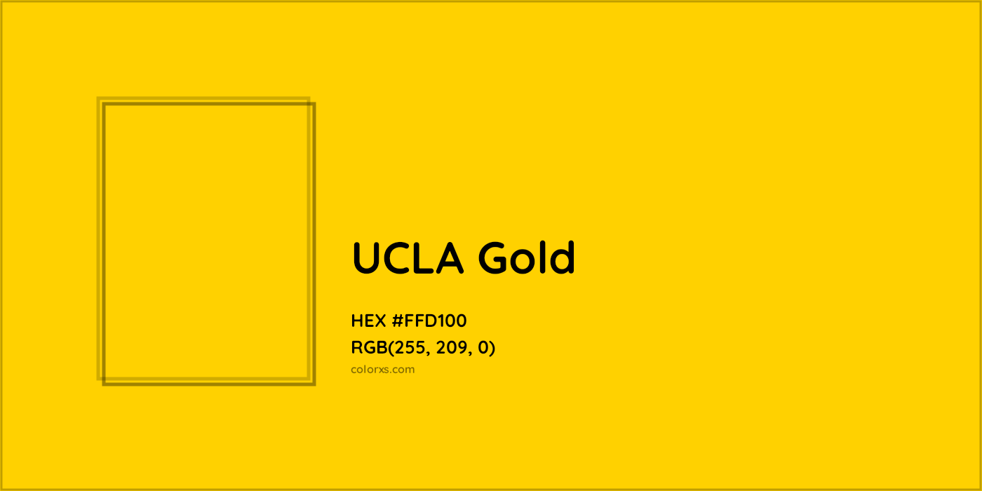 HEX #FFD100 UCLA Gold Other School - Color Code