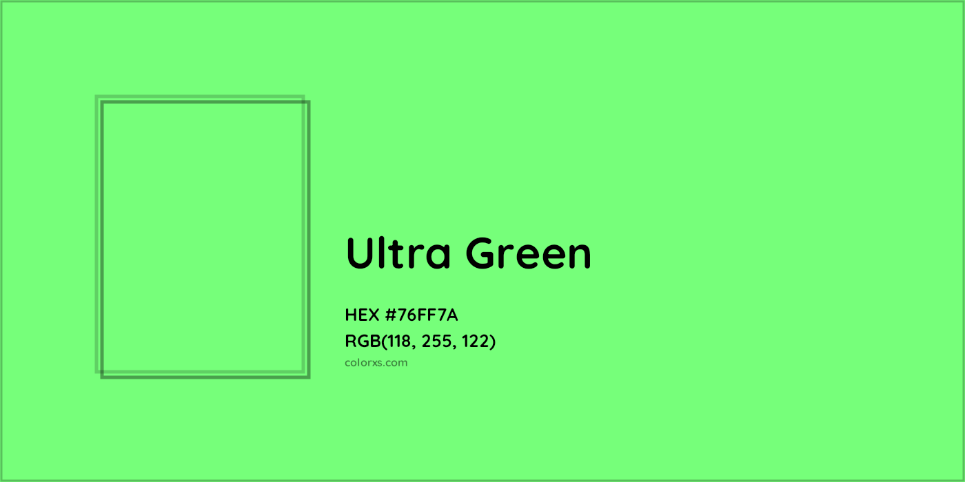 HEX #76FF7A Ultra Green Color - Color Code