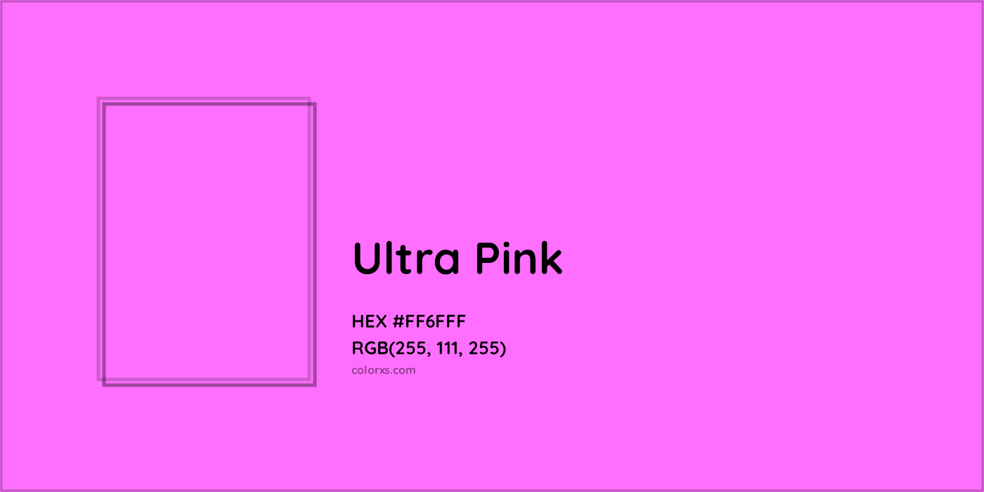 HEX #FF6FFF Ultra Pink Color Crayola Crayons - Color Code