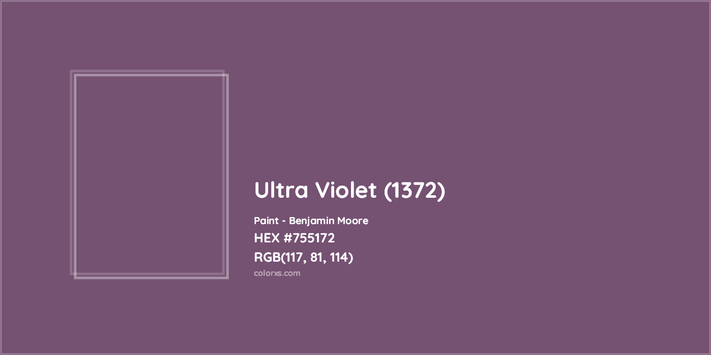 HEX #755172 Ultra Violet (1372) Paint Benjamin Moore - Color Code