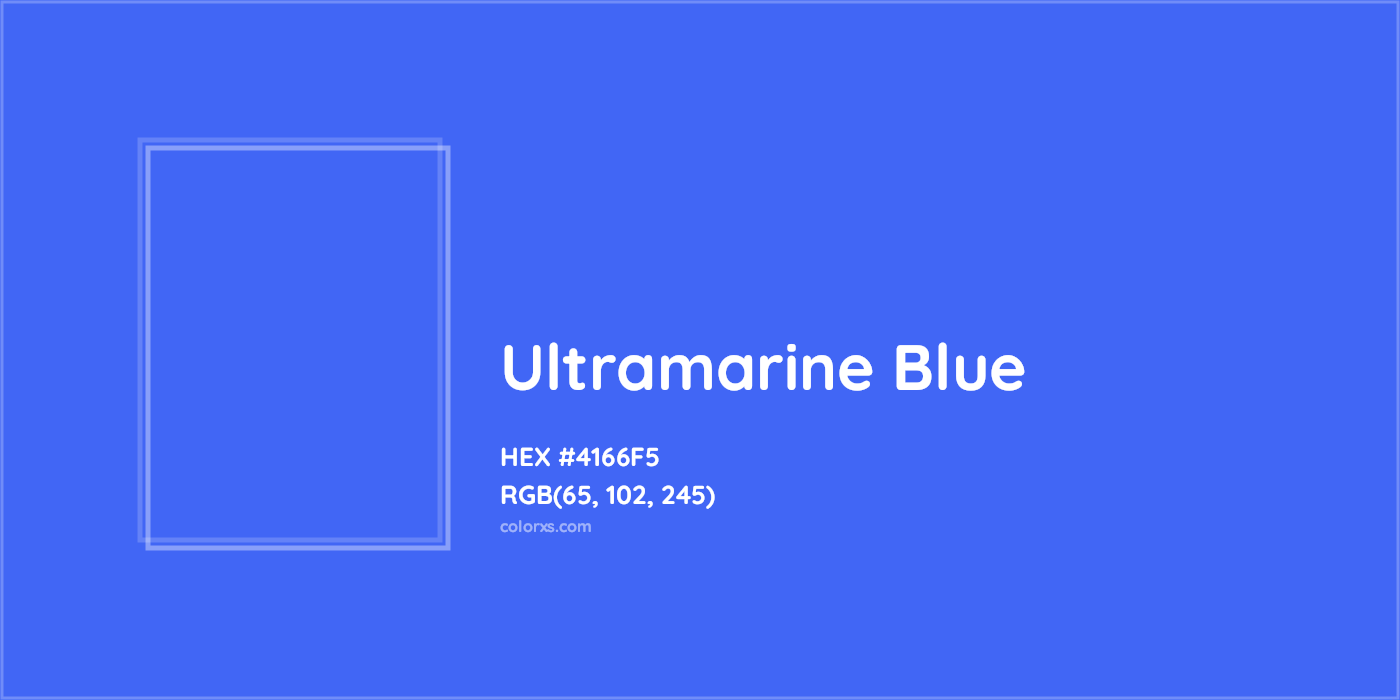 HEX #4166F5 Ultramarine Blue Color - Color Code