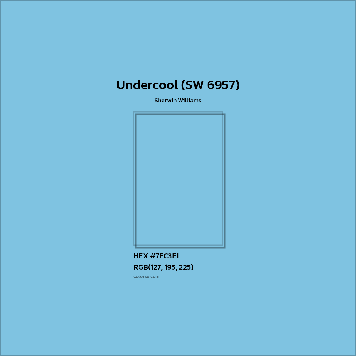 HEX #7FC3E1 Undercool (SW 6957) Paint Sherwin Williams - Color Code