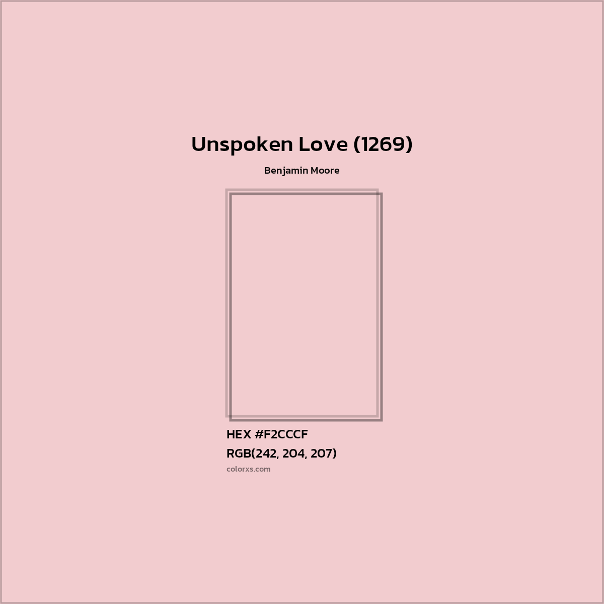 HEX #F2CCCF Unspoken Love (1269) Paint Benjamin Moore - Color Code HEX #F2CCCF Unspoken Love (1269) Paint Benjamin Moore - Color Code