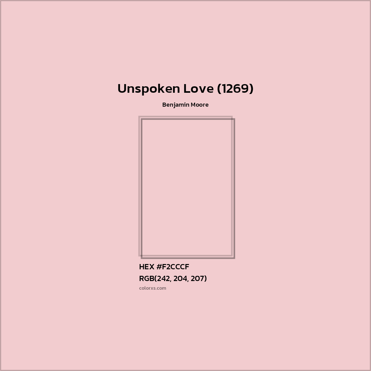 HEX #F2CCCF Unspoken Love (1269) Paint Benjamin Moore - Color Code