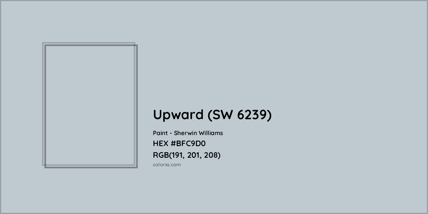HEX #BFC9D0 Upward (SW 6239) Paint Sherwin Williams - Color Code