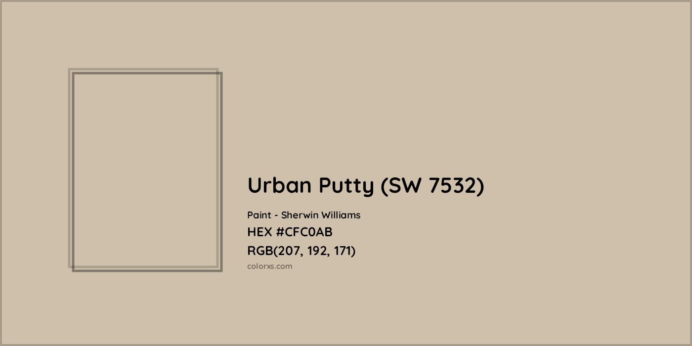 HEX #CFC0AB Urban Putty (SW 7532) Paint Sherwin Williams - Color Code