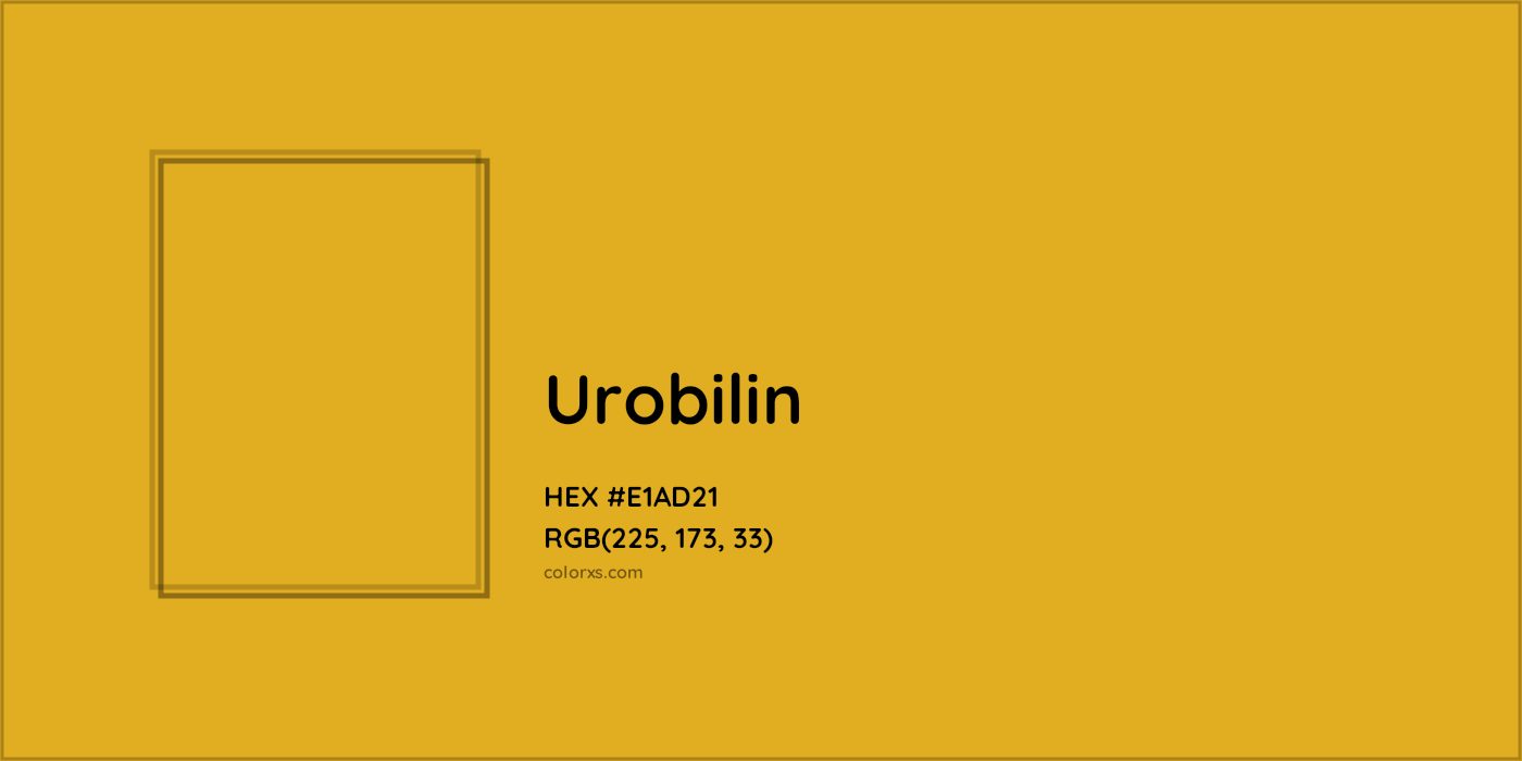 HEX #E1AD21 Urobilin Color - Color Code