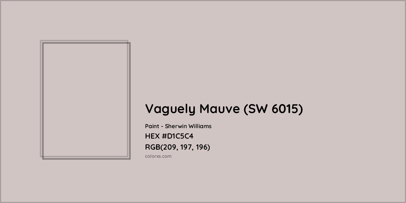 HEX #D1C5C4 Vaguely Mauve (SW 6015) Paint Sherwin Williams - Color Code