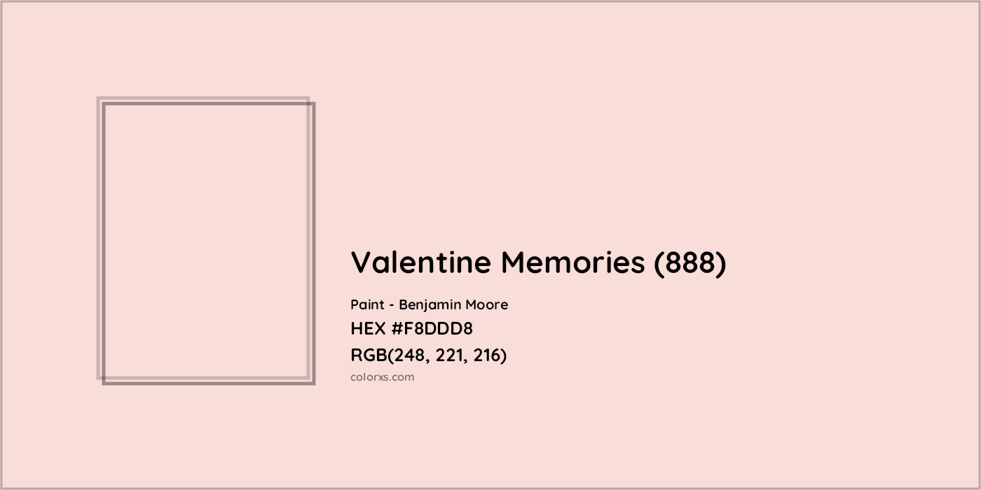 HEX #F8DDD8 Valentine Memories (888) Paint Benjamin Moore - Color Code