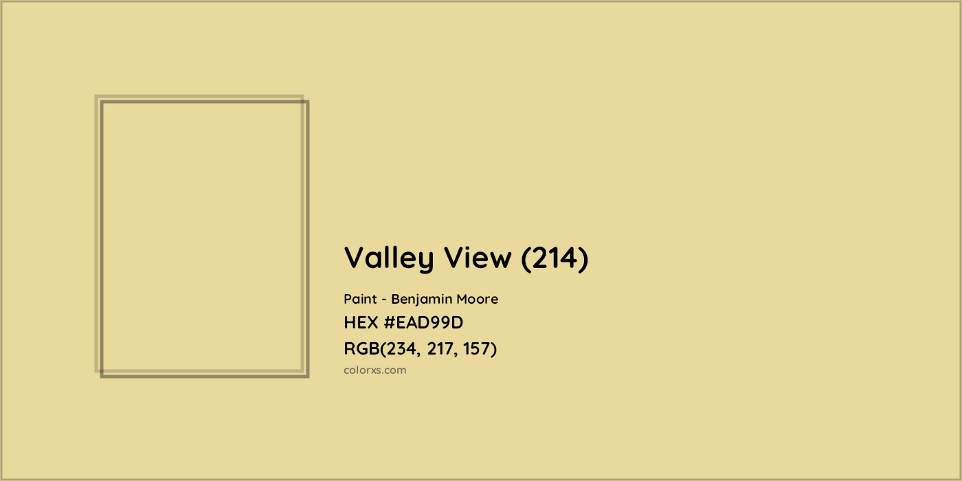 HEX #EAD99D Valley View (214) Paint Benjamin Moore - Color Code