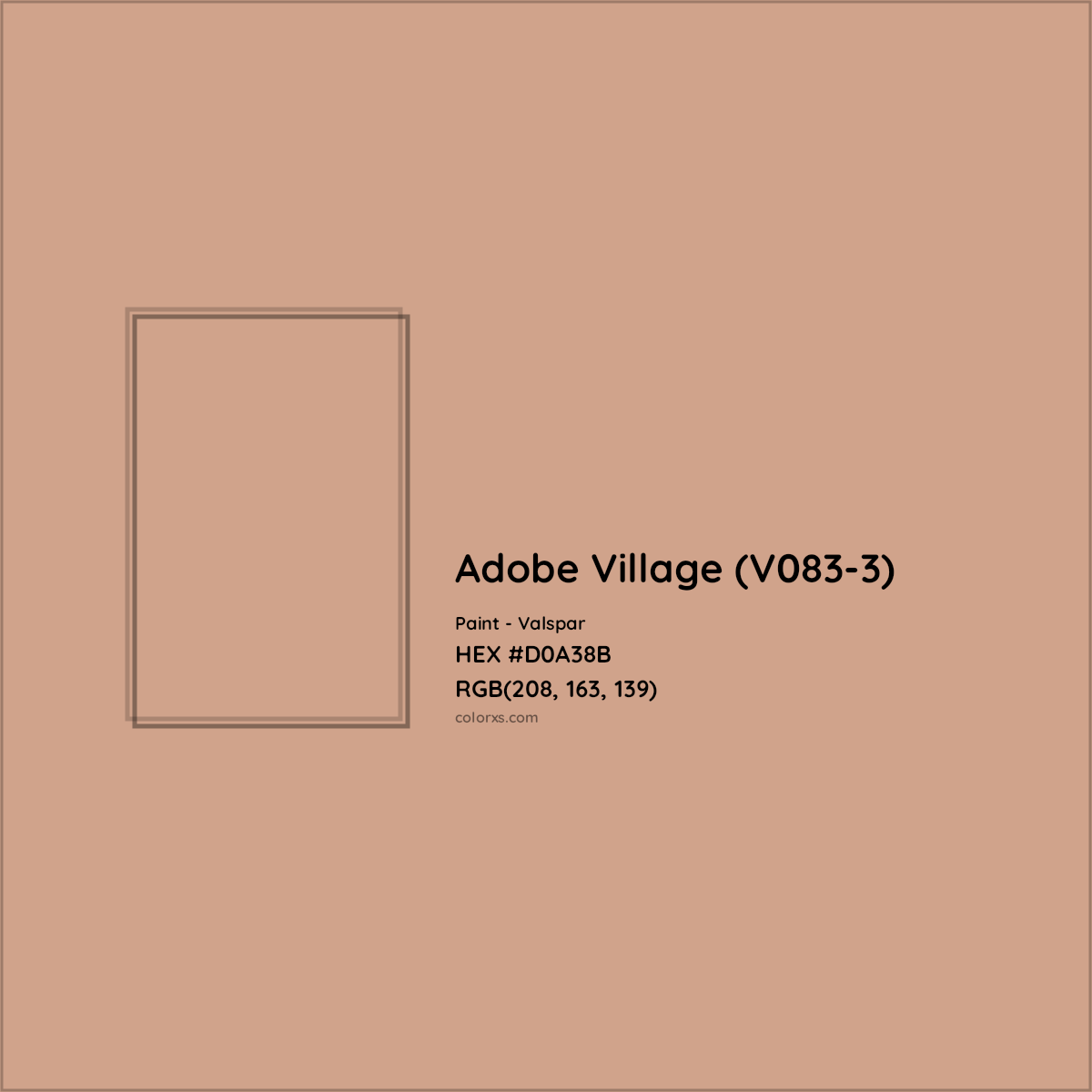 HEX #D0A38B Adobe Village (V083-3) Paint Valspar - Color Code