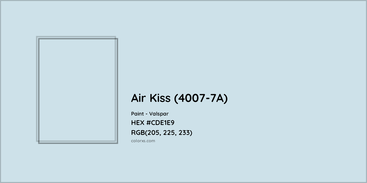 HEX #CDE1E9 Air Kiss (4007-7A) Paint Valspar - Color Code
