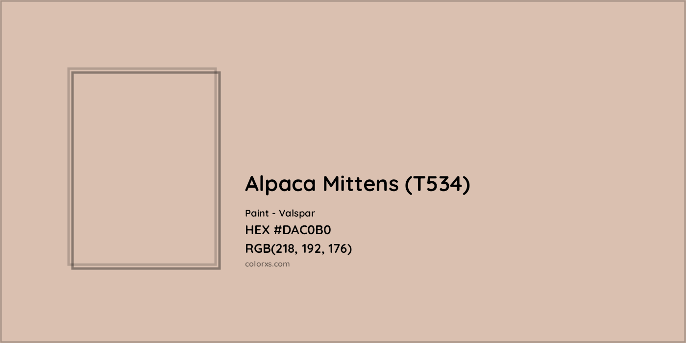 HEX #DAC0B0 Alpaca Mittens (T534) Paint Valspar - Color Code
