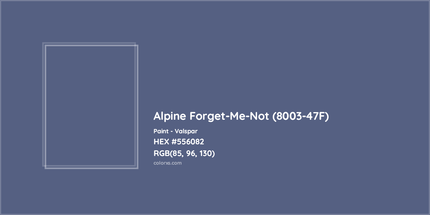 HEX #556082 Alpine Forget-Me-Not (8003-47F) Paint Valspar - Color Code