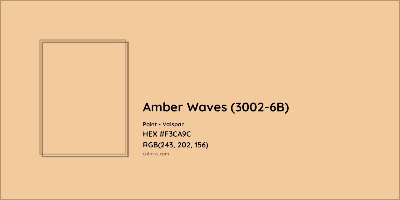 HEX #F3CA9C Amber Waves (3002-6B) Paint Valspar - Color Code