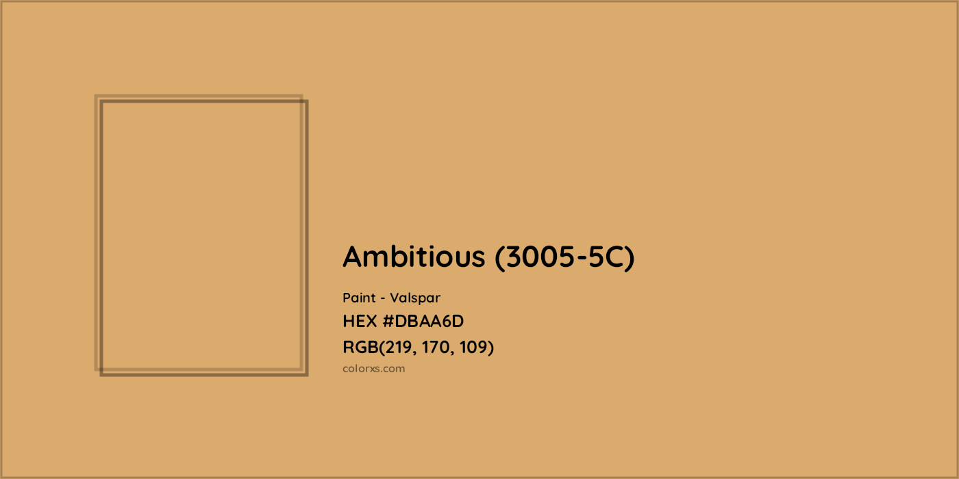 HEX #DBAA6D Ambitious (3005-5C) Paint Valspar - Color Code