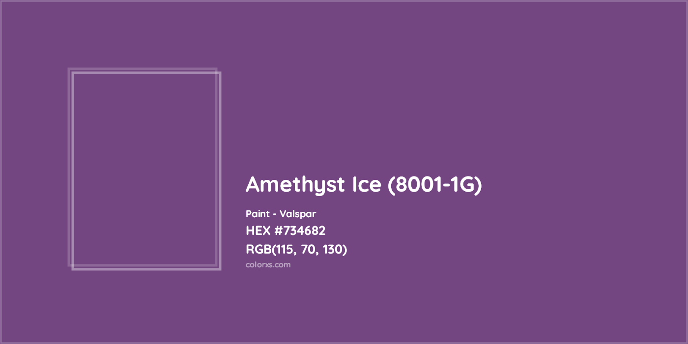HEX #734682 Amethyst Ice (8001-1G) Paint Valspar - Color Code
